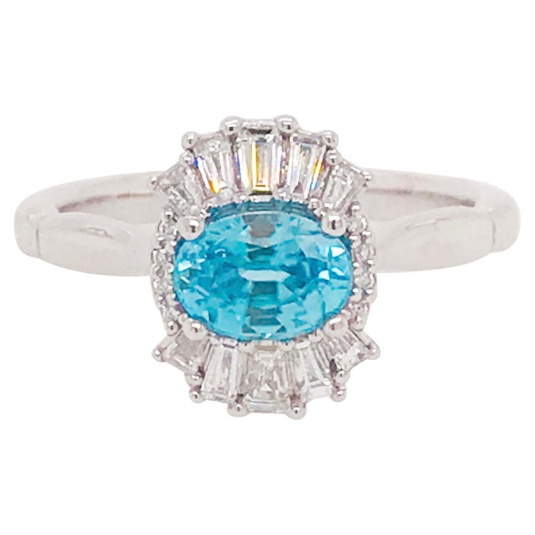 Blue Zircon Diamond Ring – Five Star Jewelry Brokers