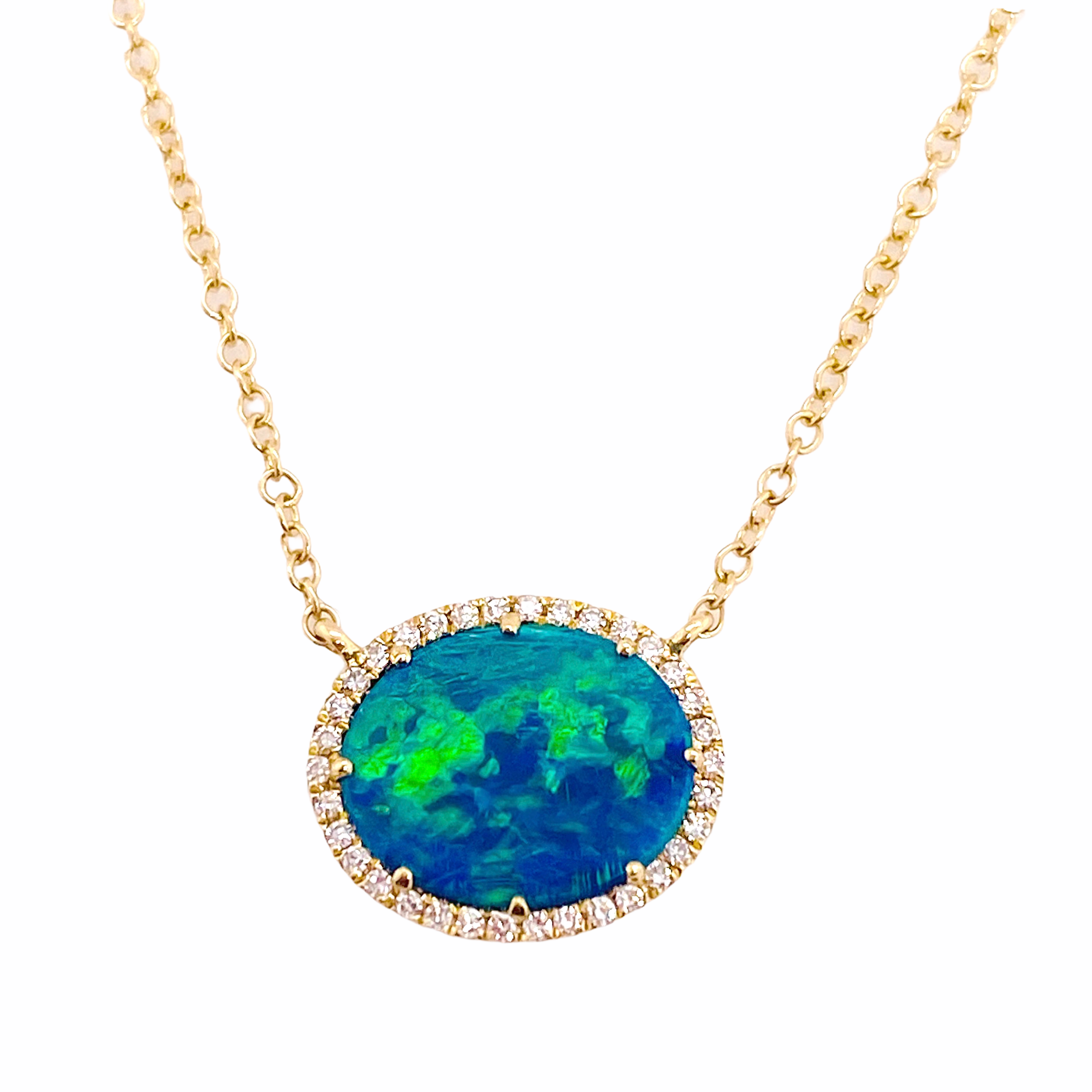 Opal 2025 halo necklace