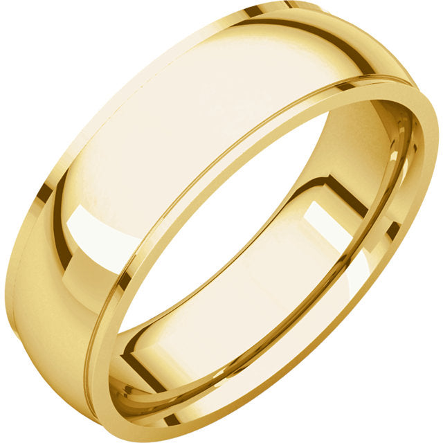 Edge Band in Yellow, Rose or White Gold