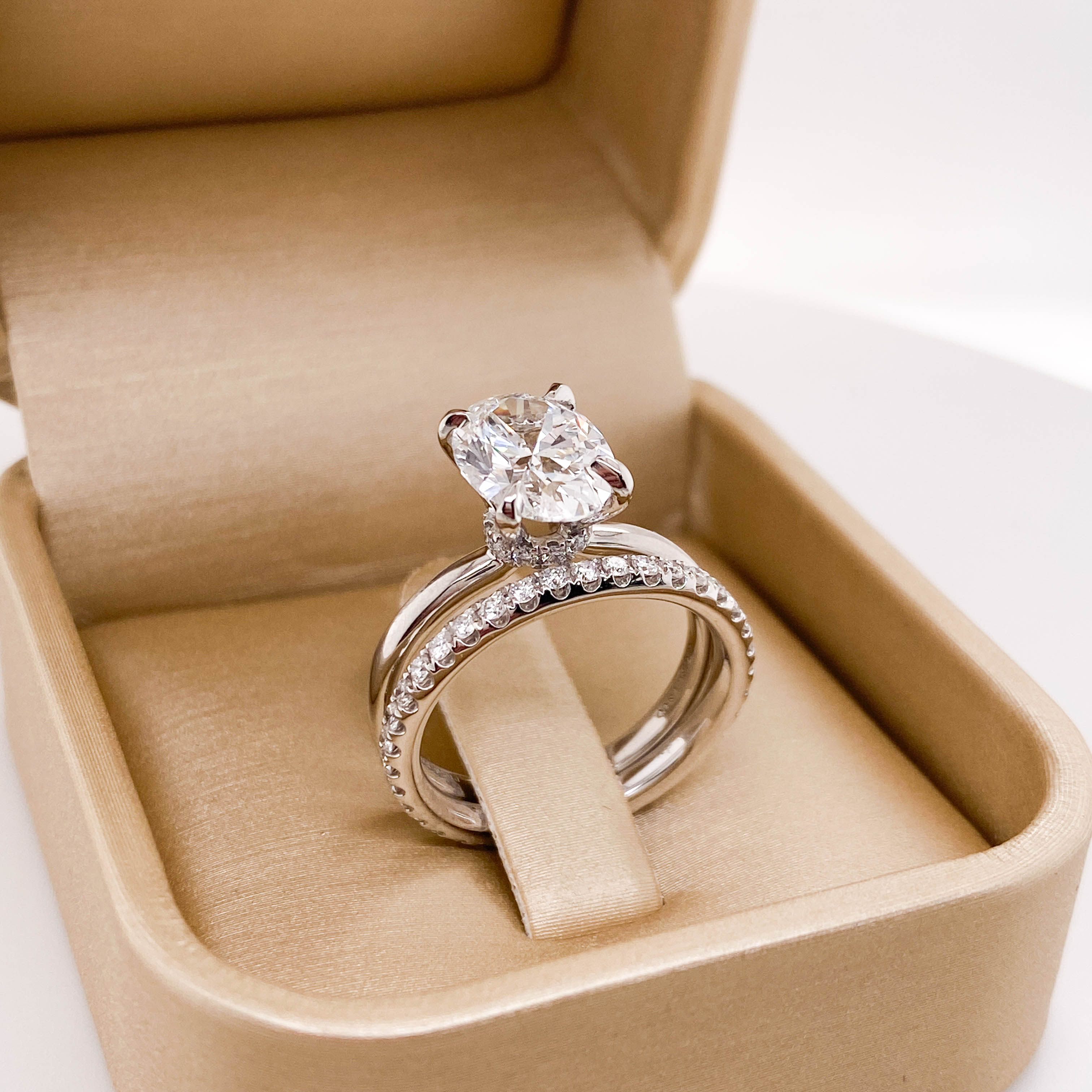 Star Engagement Ring with Five Triangle Cut Diamonds