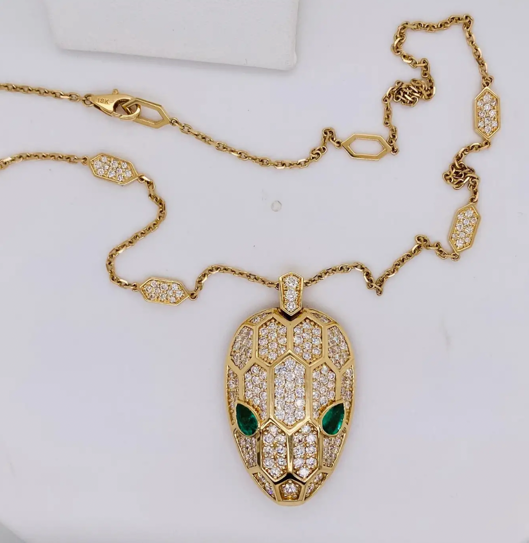 Snake head necklace clearance