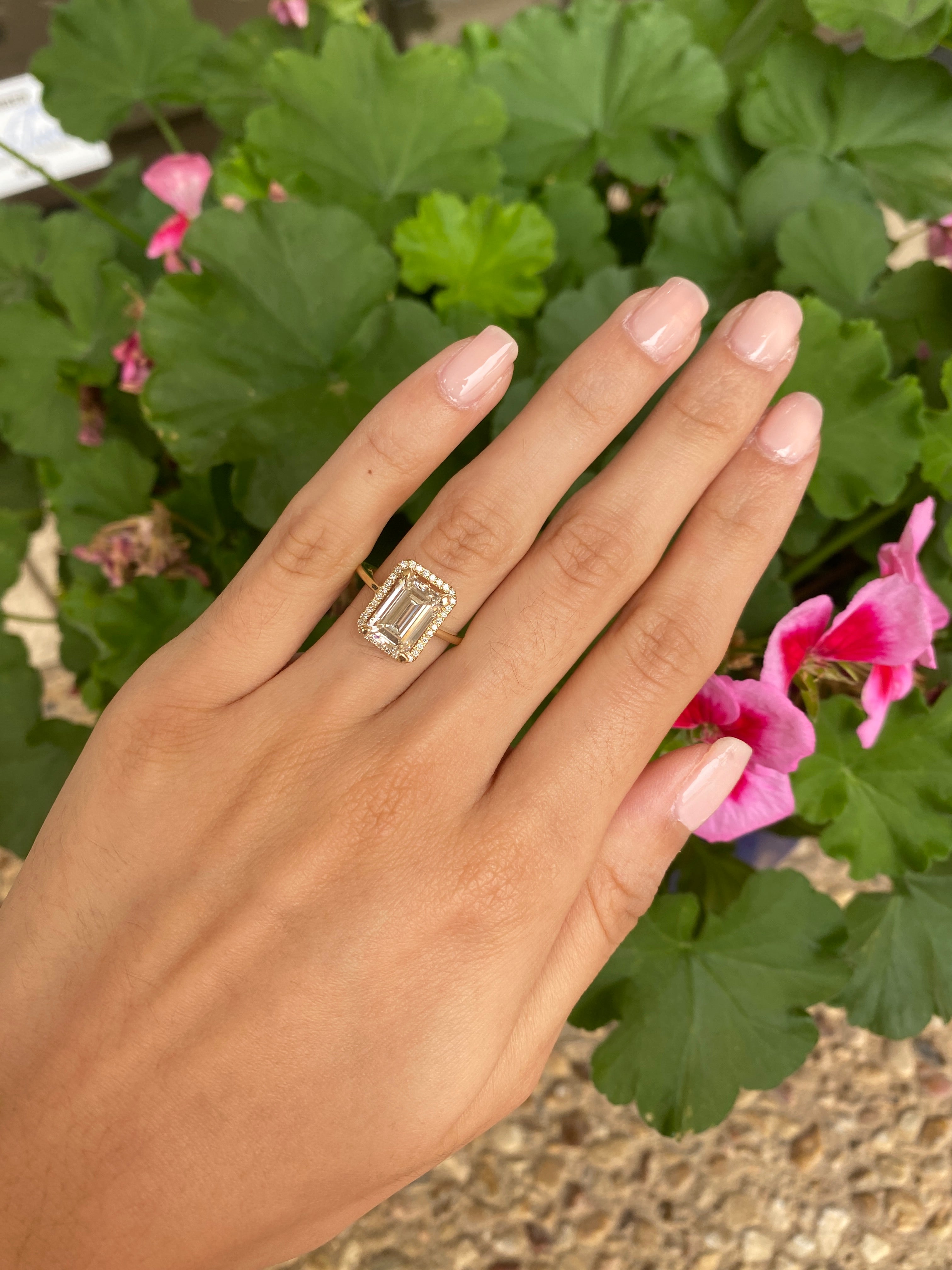 Custom engagement ring designed by an Austin Texas jeweler