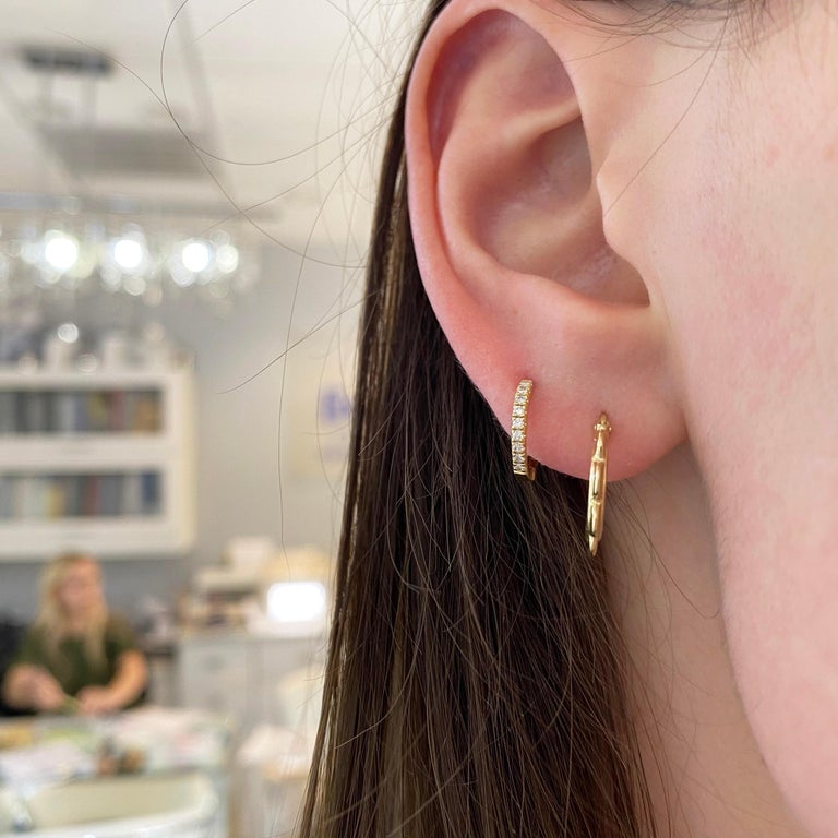 Small hoop online 14k gold earrings