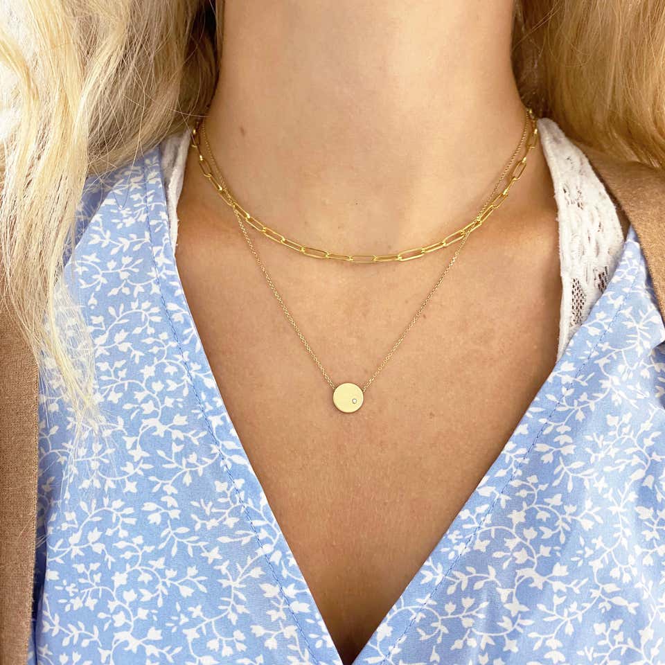 Candra Necklaces in Circles | Dainty Everyday Disc Necklace | Larissa Loden