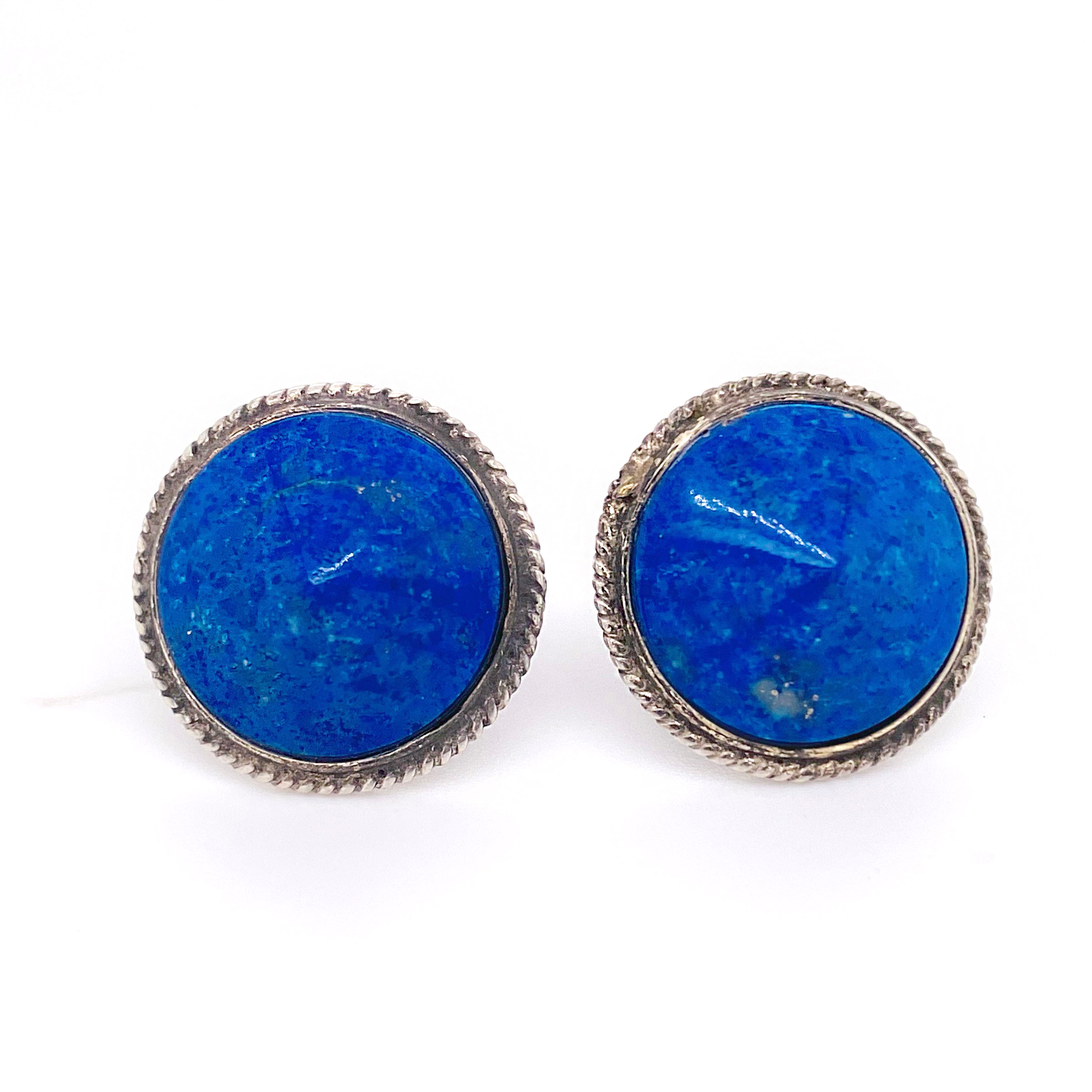 Blue lapis stud on sale earrings