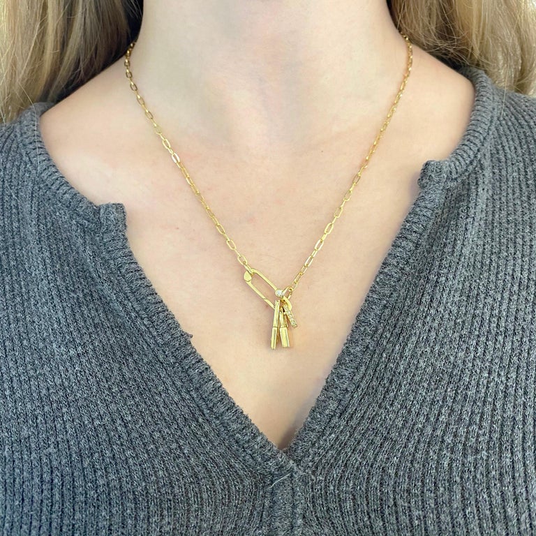 Charm Necklace on Paperclip Chain – Rivka Friedman Jewelry