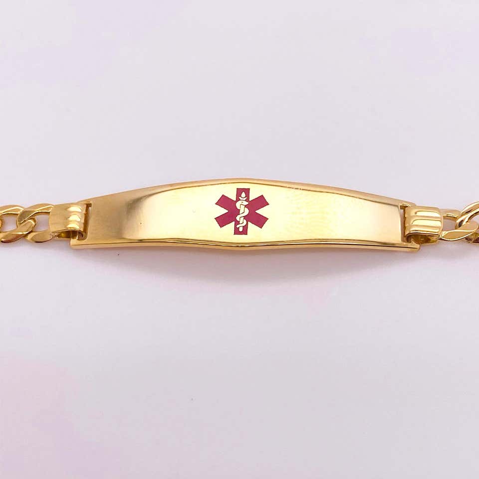 14k gold medical on sale alert bracelet