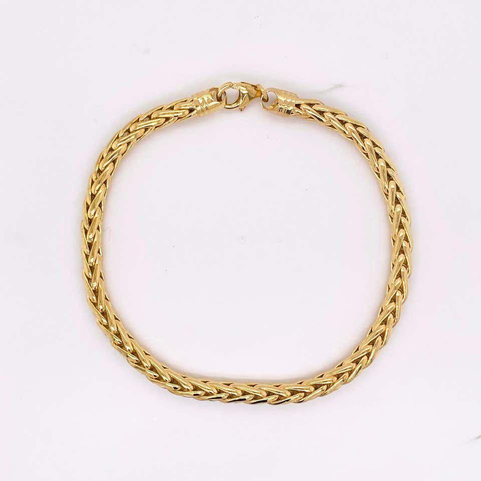 Wheat chain bracelet deals gold